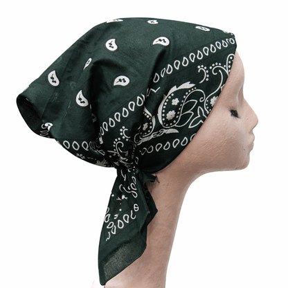 Paisley Cotton Bandana Pre-tied Headscarf  Revaz