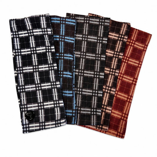 Mesh Plaid Headband Dacee