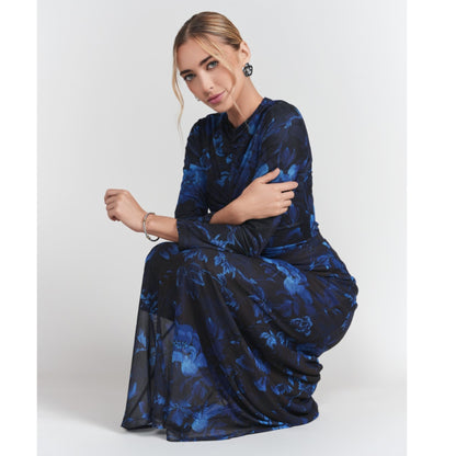 Ruched Front Skirt Midnight Bloom Adina LV