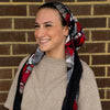 Abstract Floral Crinkle Pre-Tied Scarf Atifa