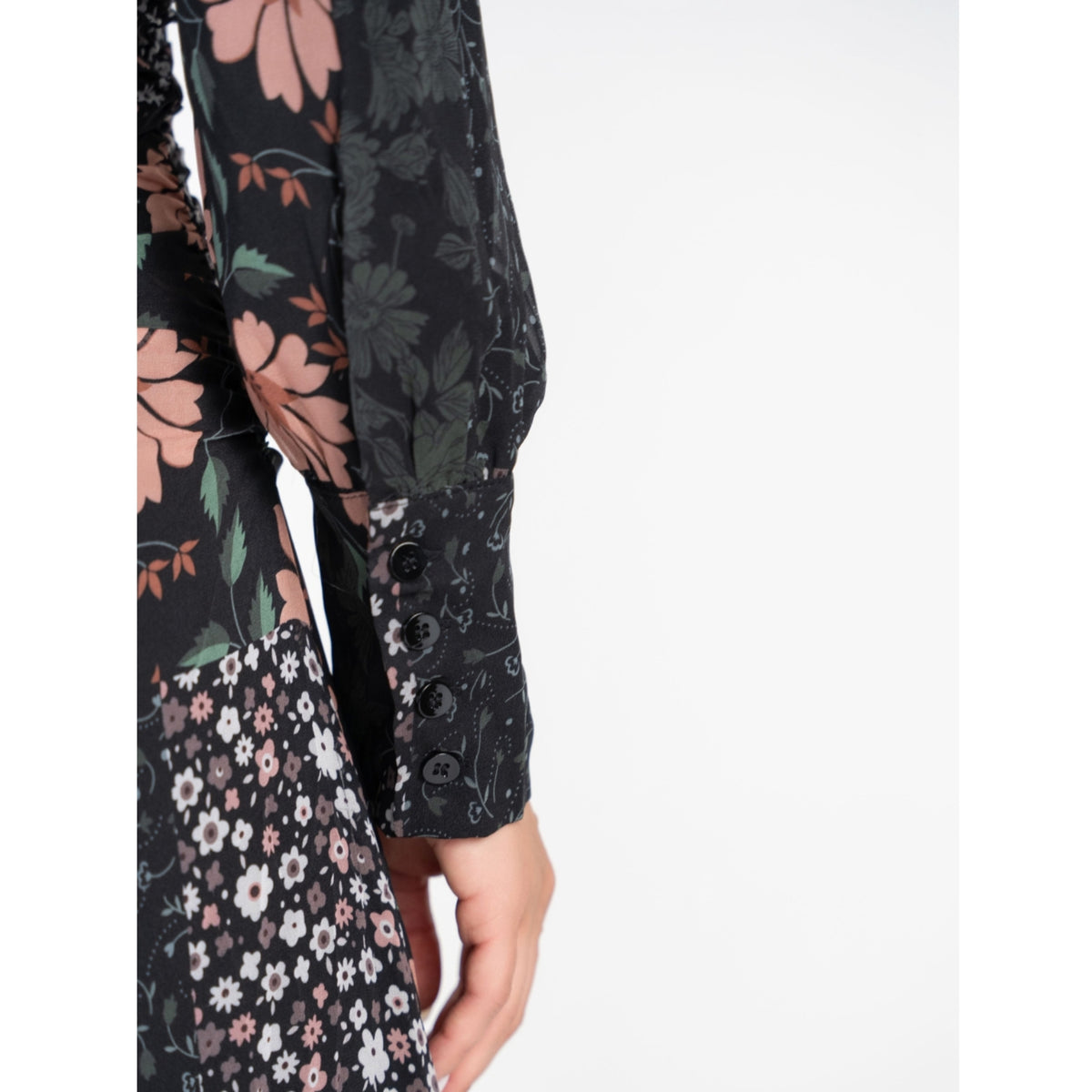 Michalie Midi Dress Patchwork Adina LV