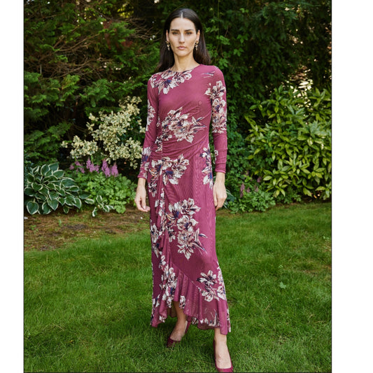 Janet Dress Burgundy Floral