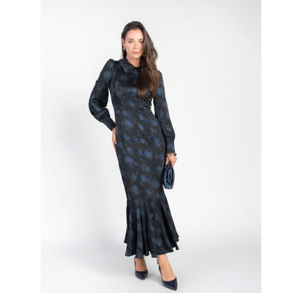 Bianca Dress Navy Roses Adina LV