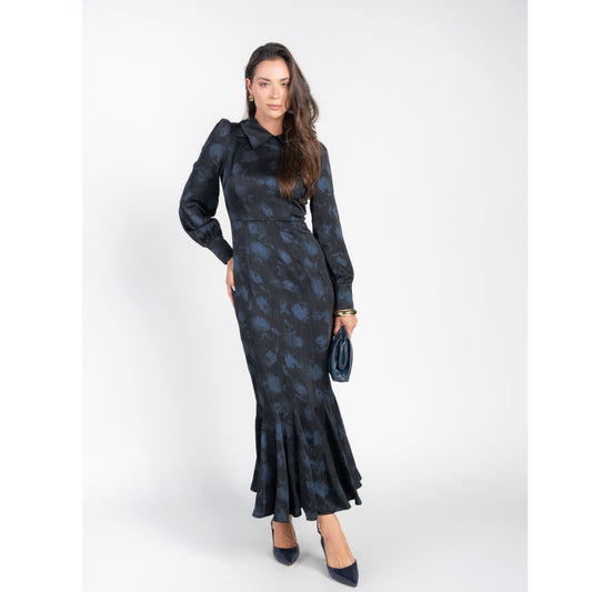 Bianca Dress Navy Roses Adina LV
