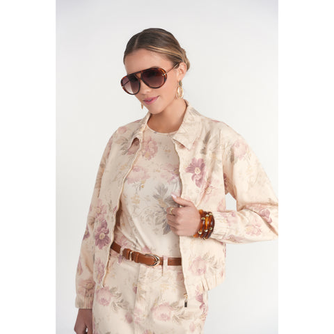 Bomber Jacket Vintage Floral Denim Adina