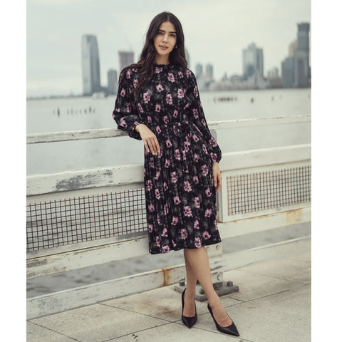 Jenna Purple Floral Dress