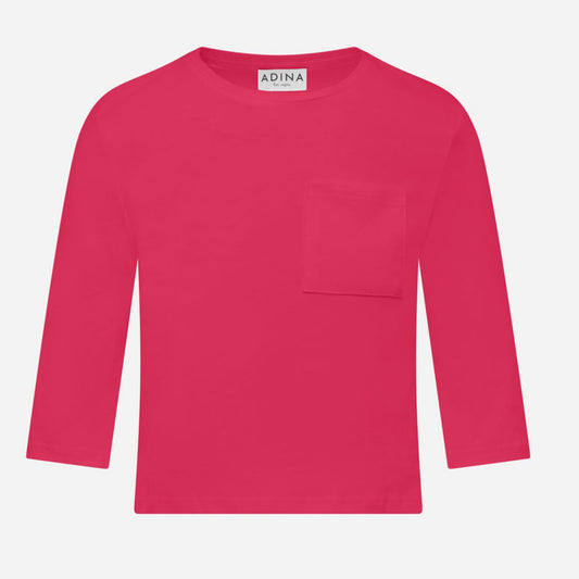 Pocket Tee Hot Pink Tee Adina LV
