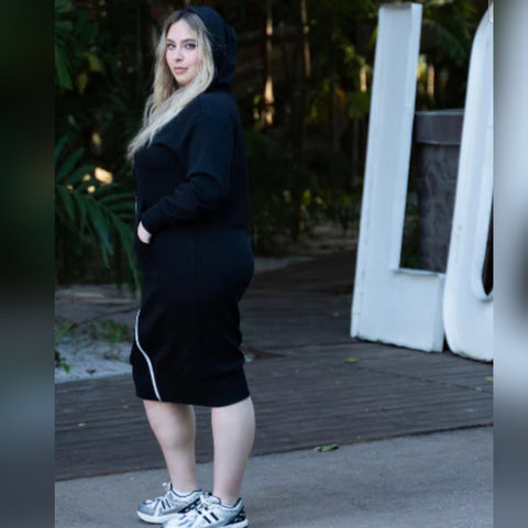 Butter Hoodie Dress Black