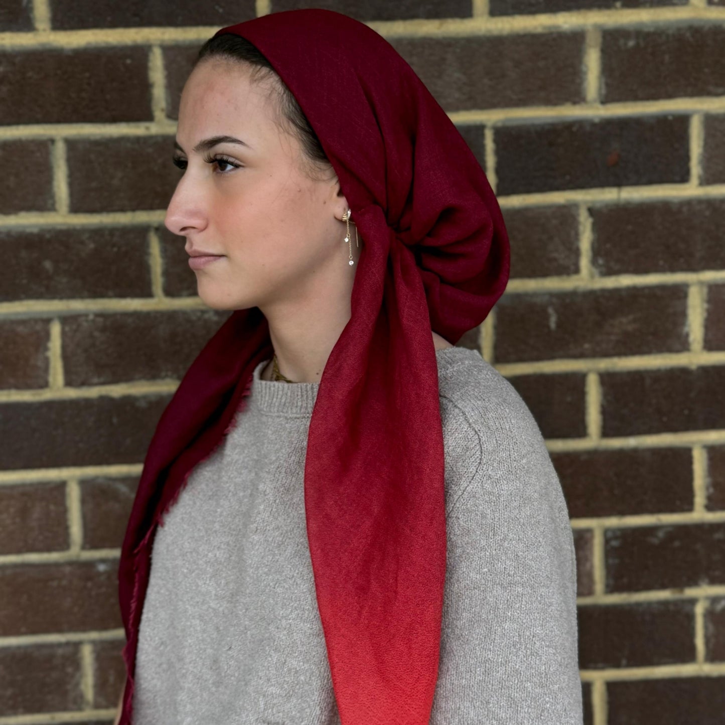 Two Tone Pre-Tied Scarf Atifa