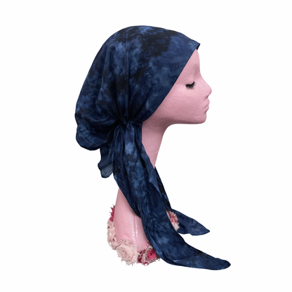 Viscose Tie Dye Pre-Tied Headscarf