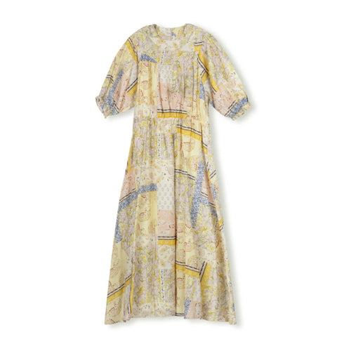 Floral Paisley Printed Waisted Dress Teen