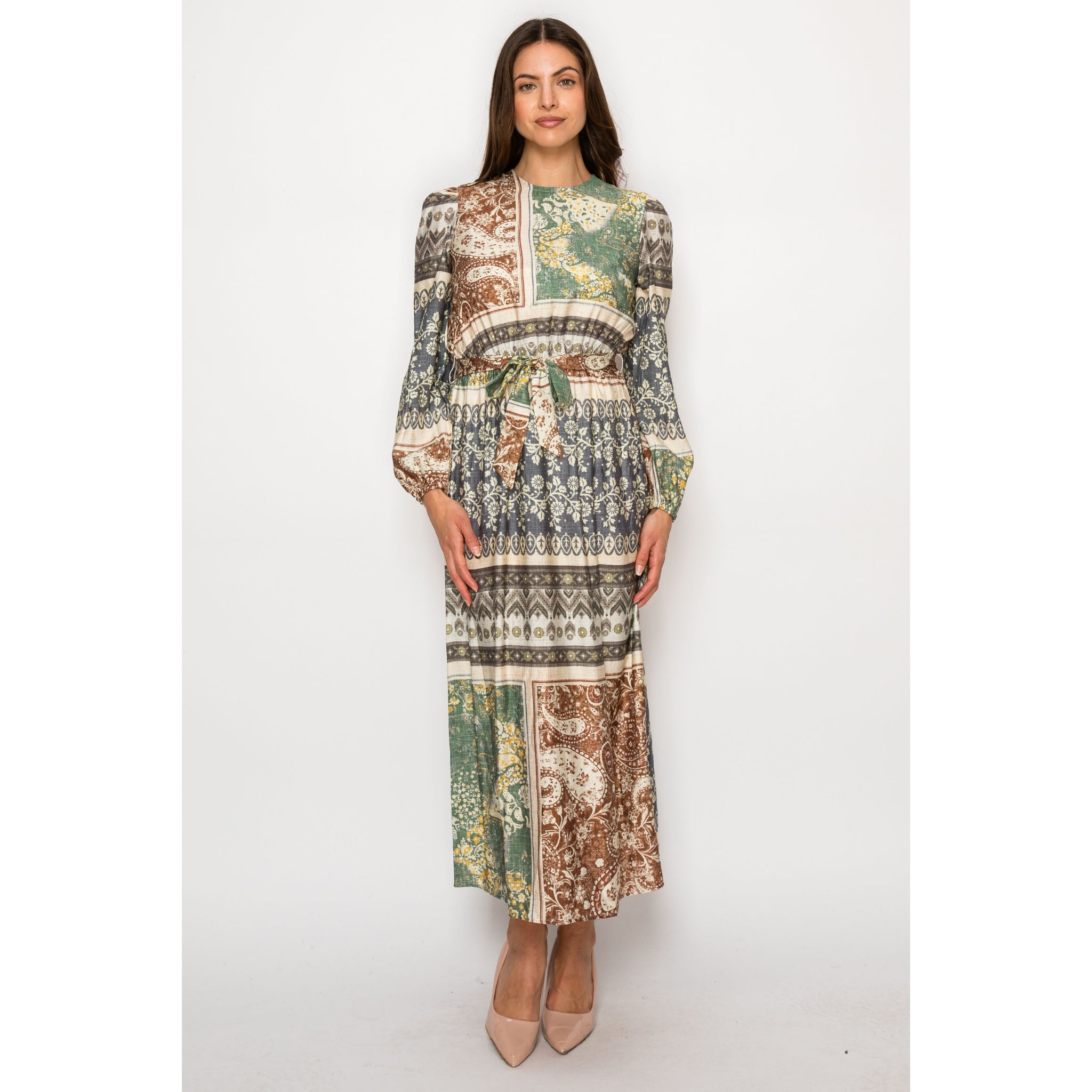 Green Aztec Printed Dress Green Aztec Printed Dress