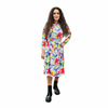 Textured Aline Dress Yellow Floral