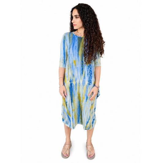 Georgiana Dress Green Tie Dye