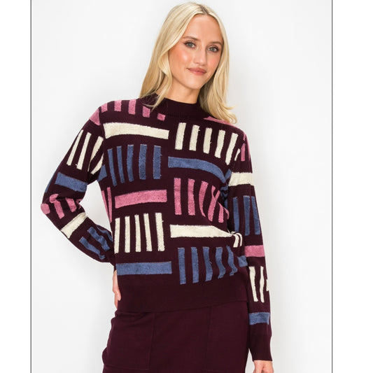 Pink & Blue Funky Yal Sweater