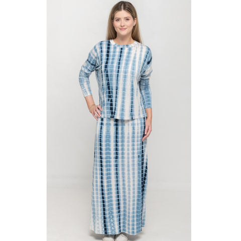 Navy Jersey Tie Dye Skirt