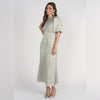 Marlo Dress Mint Jacquard Adina LV - The Mimi Boutique