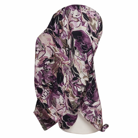 Abstract Floral Pre-Tied Tichels SG