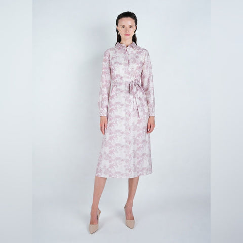 Mauve Paisley Toile Dress - The Mimi Boutique