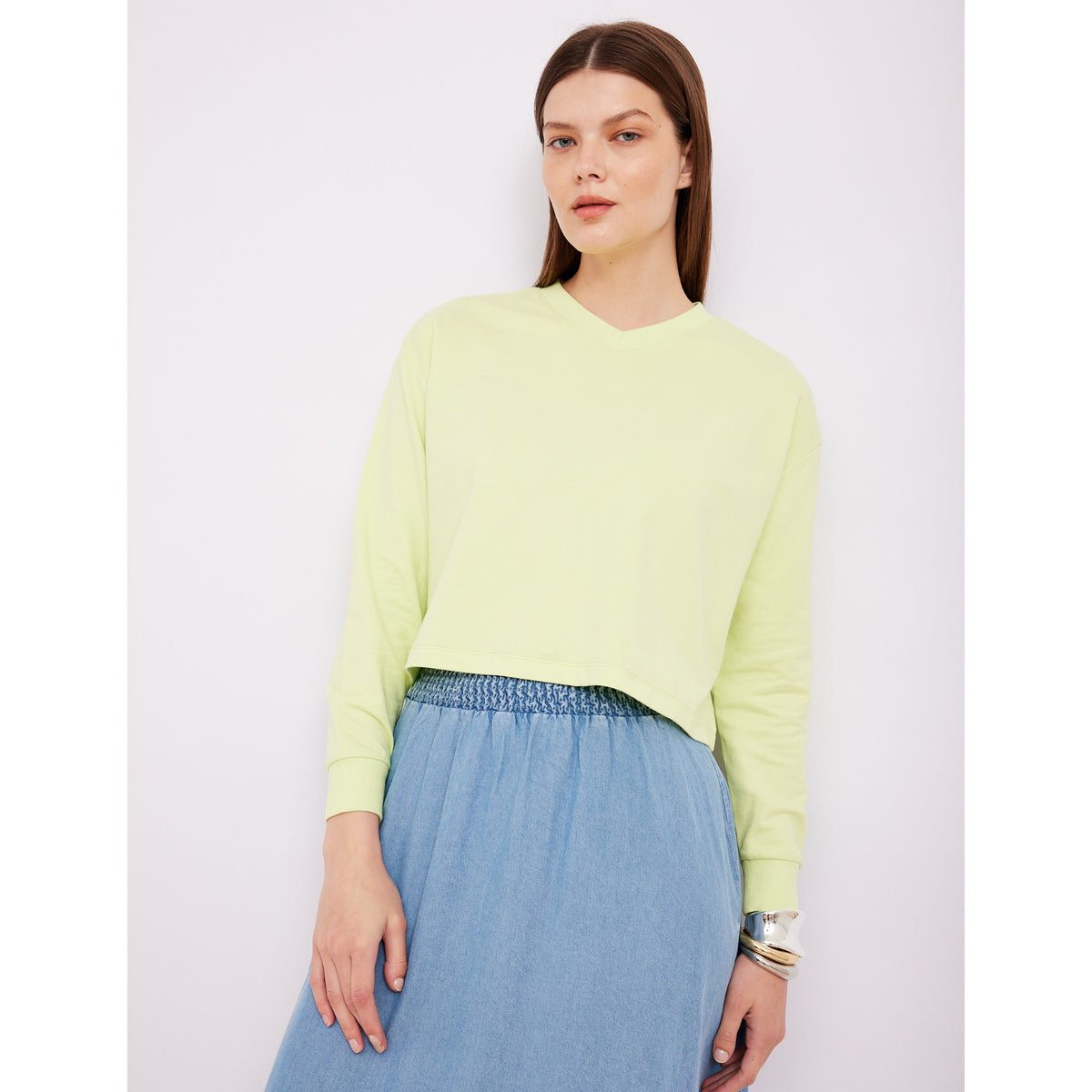 Highlighter Cropped Sweatshirt OC