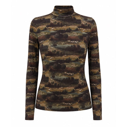 Landscape Mock Neck Top Nina