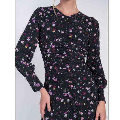 Michalie Midi Dress Preppy Floral Adina LV