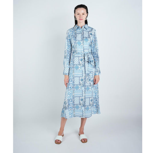 Blue Paisley Toile Dress - The Mimi Boutique