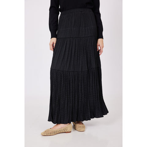 Black Tiered Crinkle Skirt OC