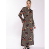 Belted Floral Dress Olive