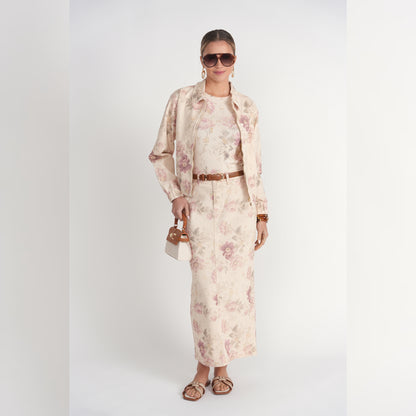 Bomber Jacket Vintage Floral Denim Adina