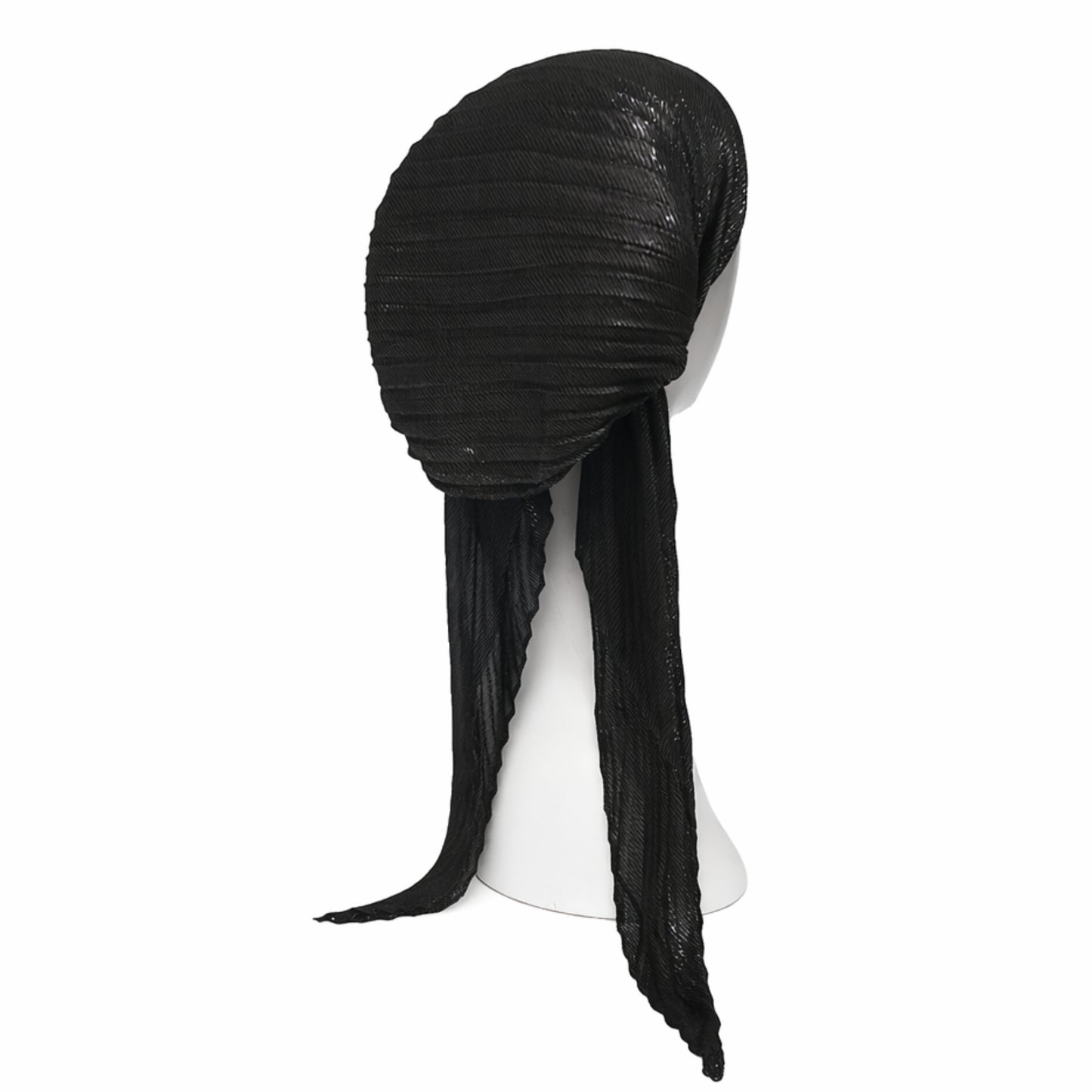 Metallic Pleated Pre-Tied Tichels SG