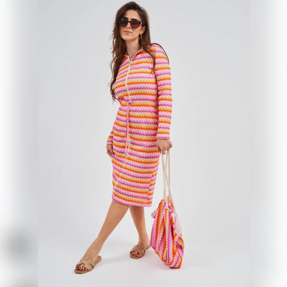Sunset Chevron Dress DF