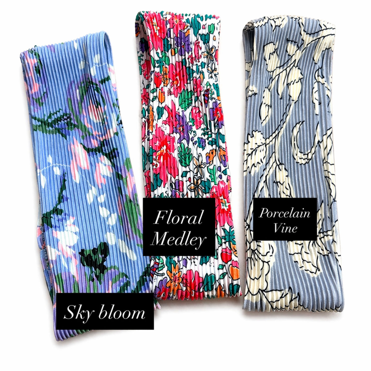 Floral Pleated Headband Nicsessories (Many)