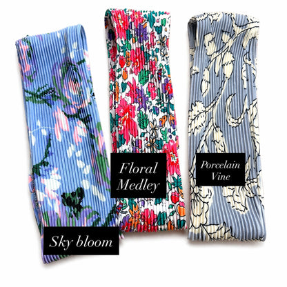 Floral Pleated Headband Nicsessories (Many)