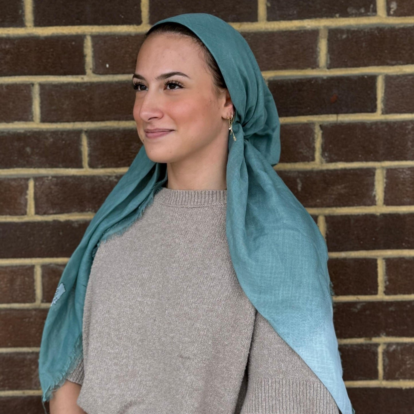 Two Tone Pre-Tied Scarf Atifa