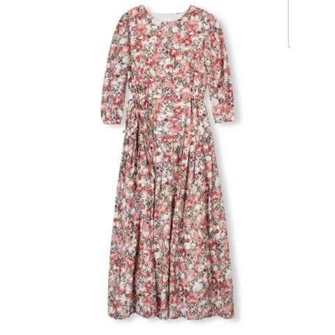 Printed Bottom Pleated Dress Teen