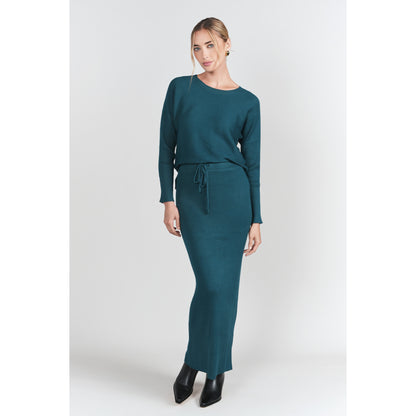 Sweater Rib Top Teal Adina LV
