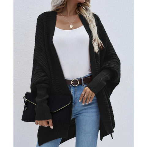 Long Sleeve Black Sweater Cardigan
