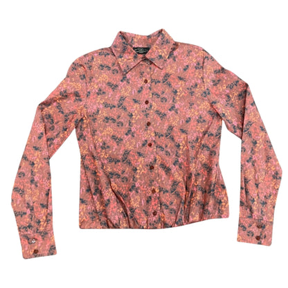 Alice Blouse Maroon Print - The Mimi Boutique
