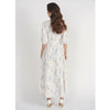 Smocked Shoulder Dress White Floral