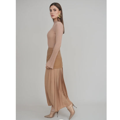 Rebel Romance Caramel Leather Skirt