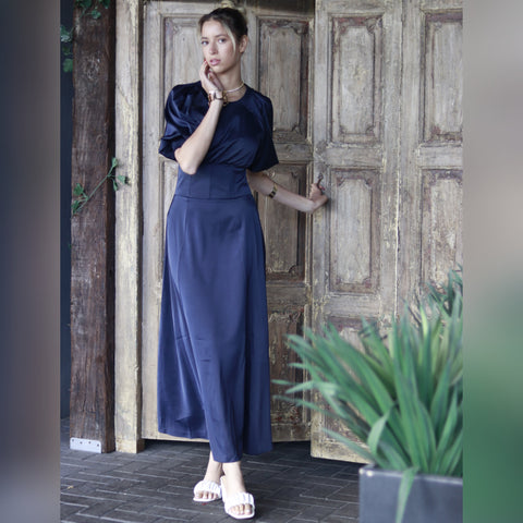 Corset Dress Navy Blue