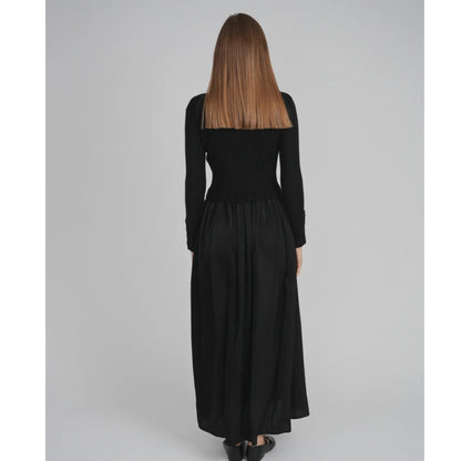 Knit Satin Combo Dress - The Mimi Boutique