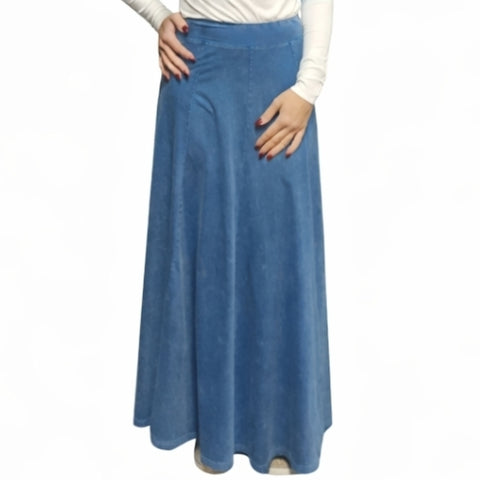 Blue Wash Panel Skirt Lilac Teen
