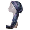 Checkered Paintstrokes Fringe Dacee Headscarf