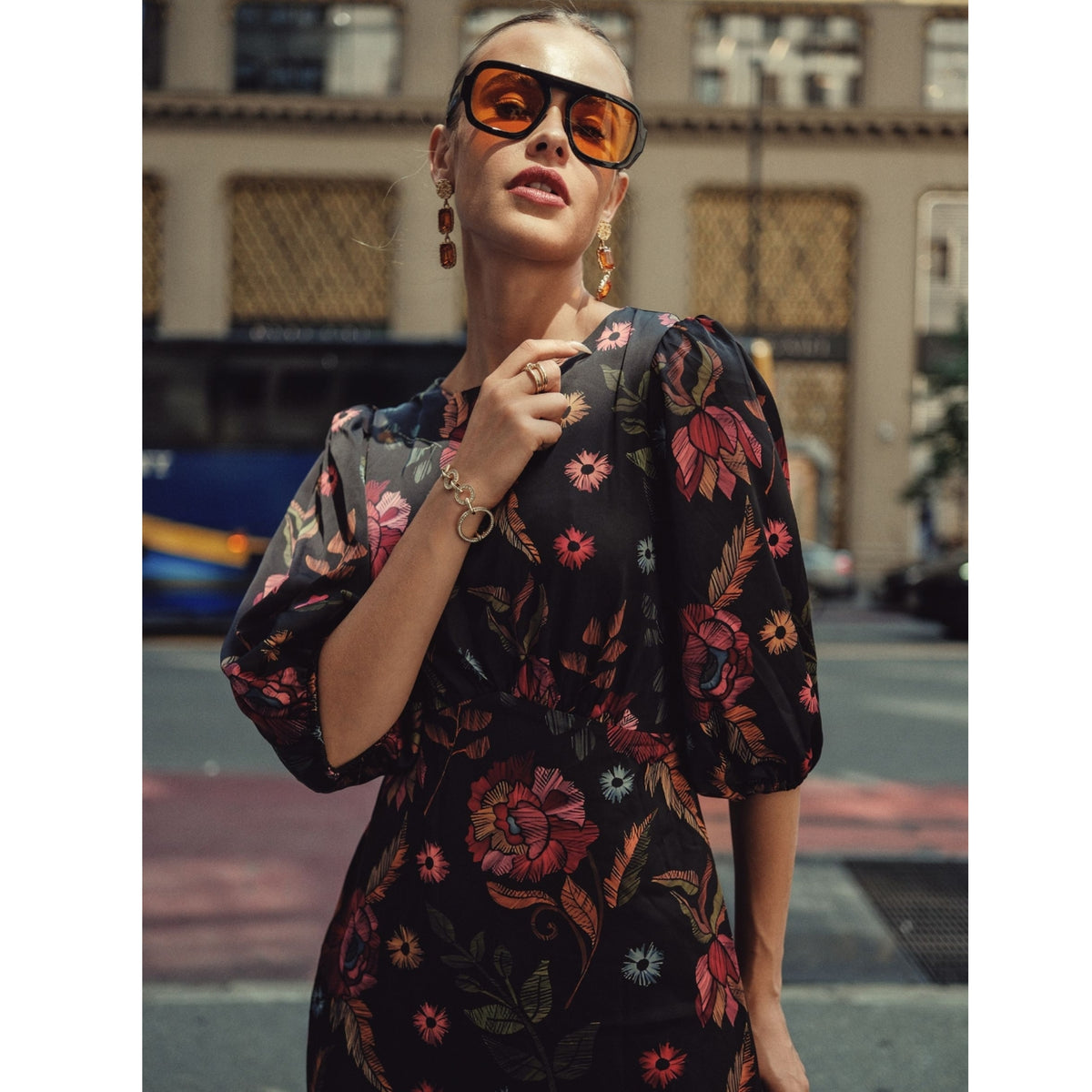 Marlo Dress Artwork Floral Adina LV