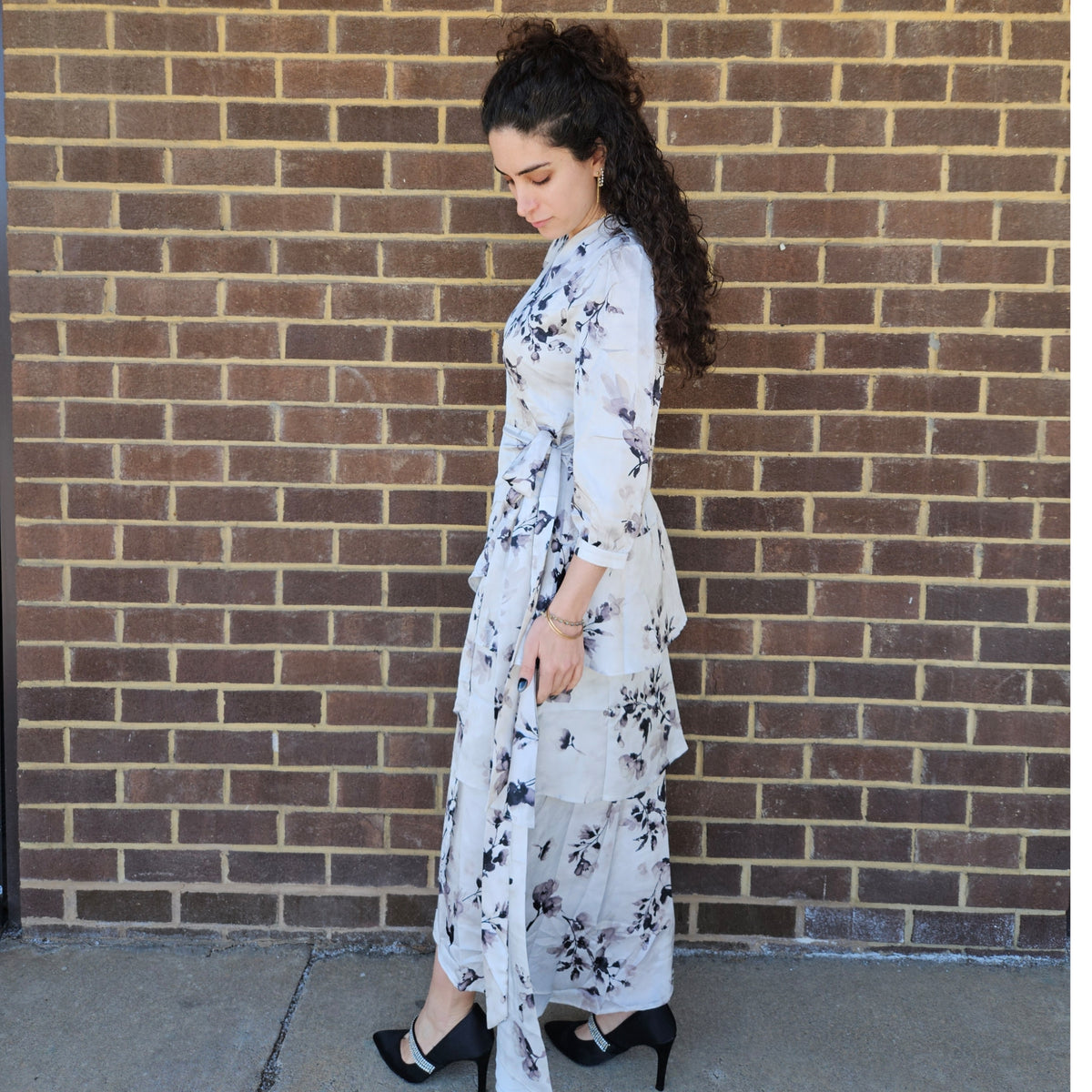 Mock Wrap Elegant Dress