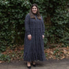 Soiree Dress Mesh Black/ White