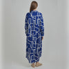 Sarah Dress Blue Abstract