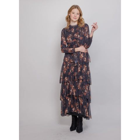Bronze Floral Maxi Dress